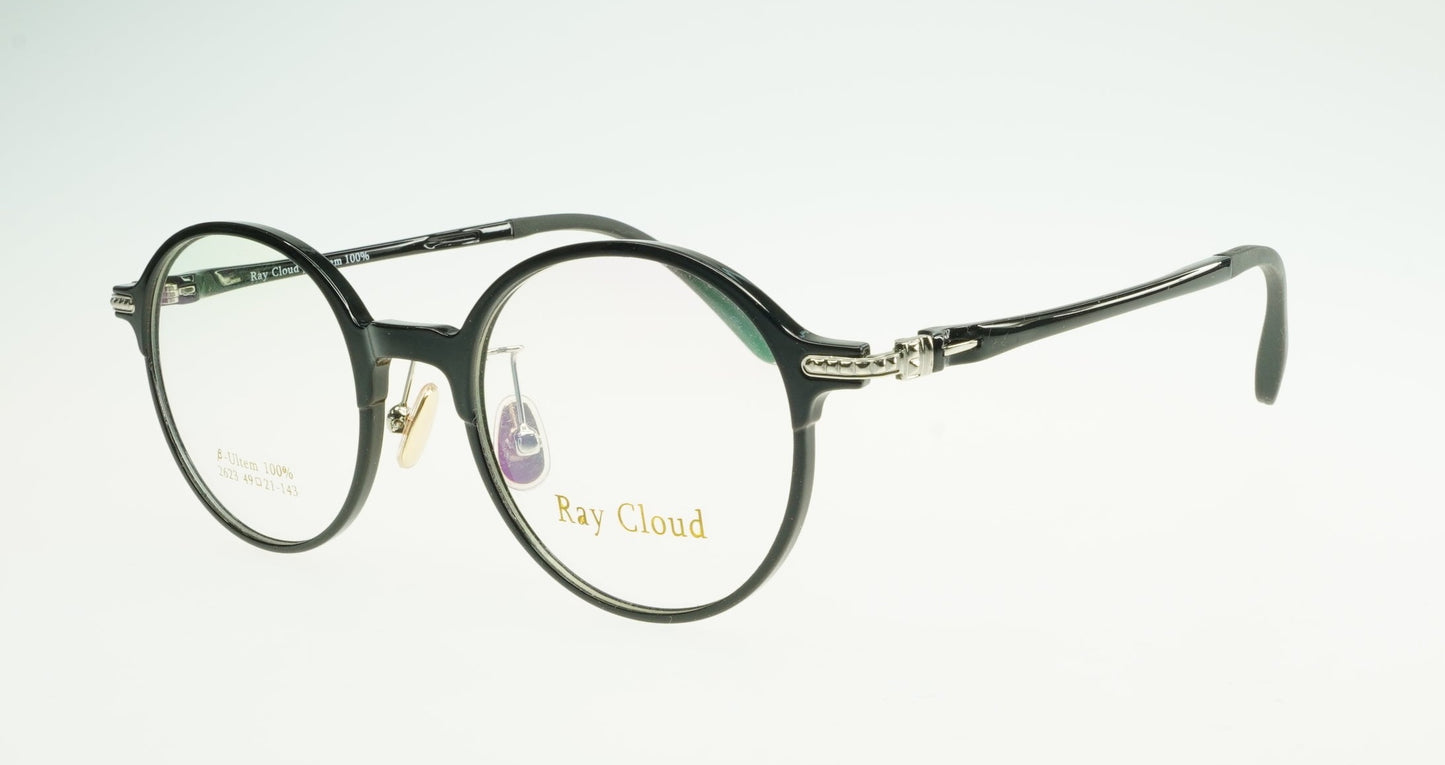 Ray Cloud 2623 color C1 black gold size 49mm、薄い非球面レンズ、ケース、クリーニングクロス付き、送料、税込み