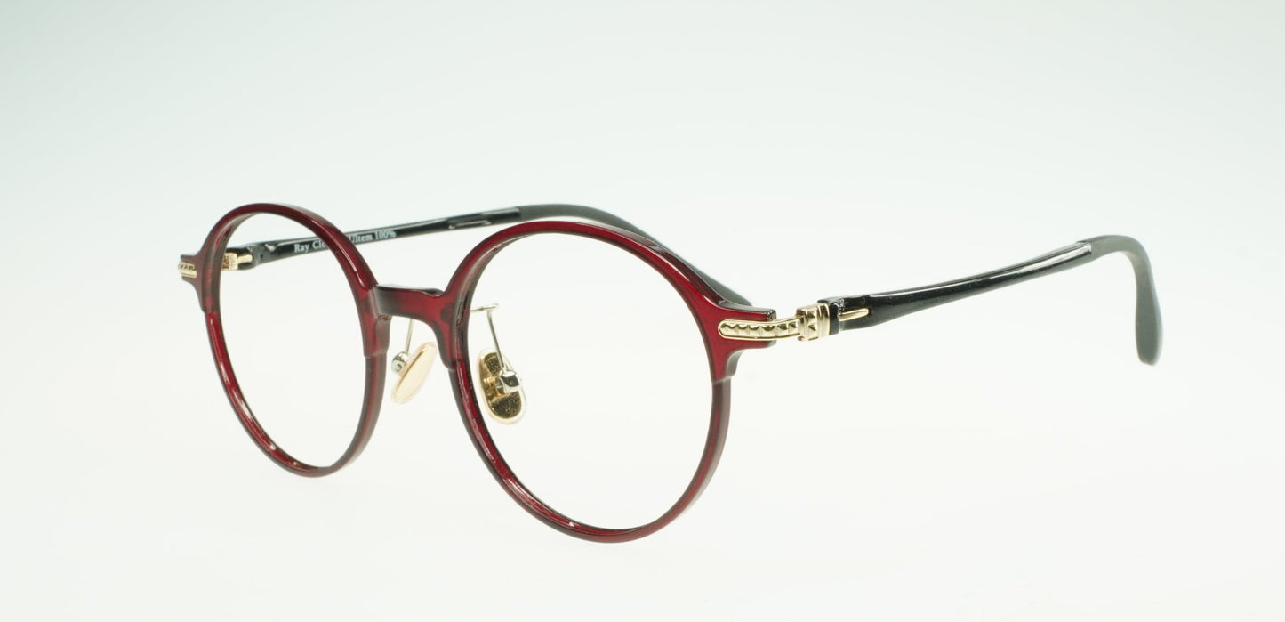 Ray Cloud 2623 color C3 red gold size 49mm、薄い非球面レンズ、ケース、クリーニングクロス付き、送料、税込み