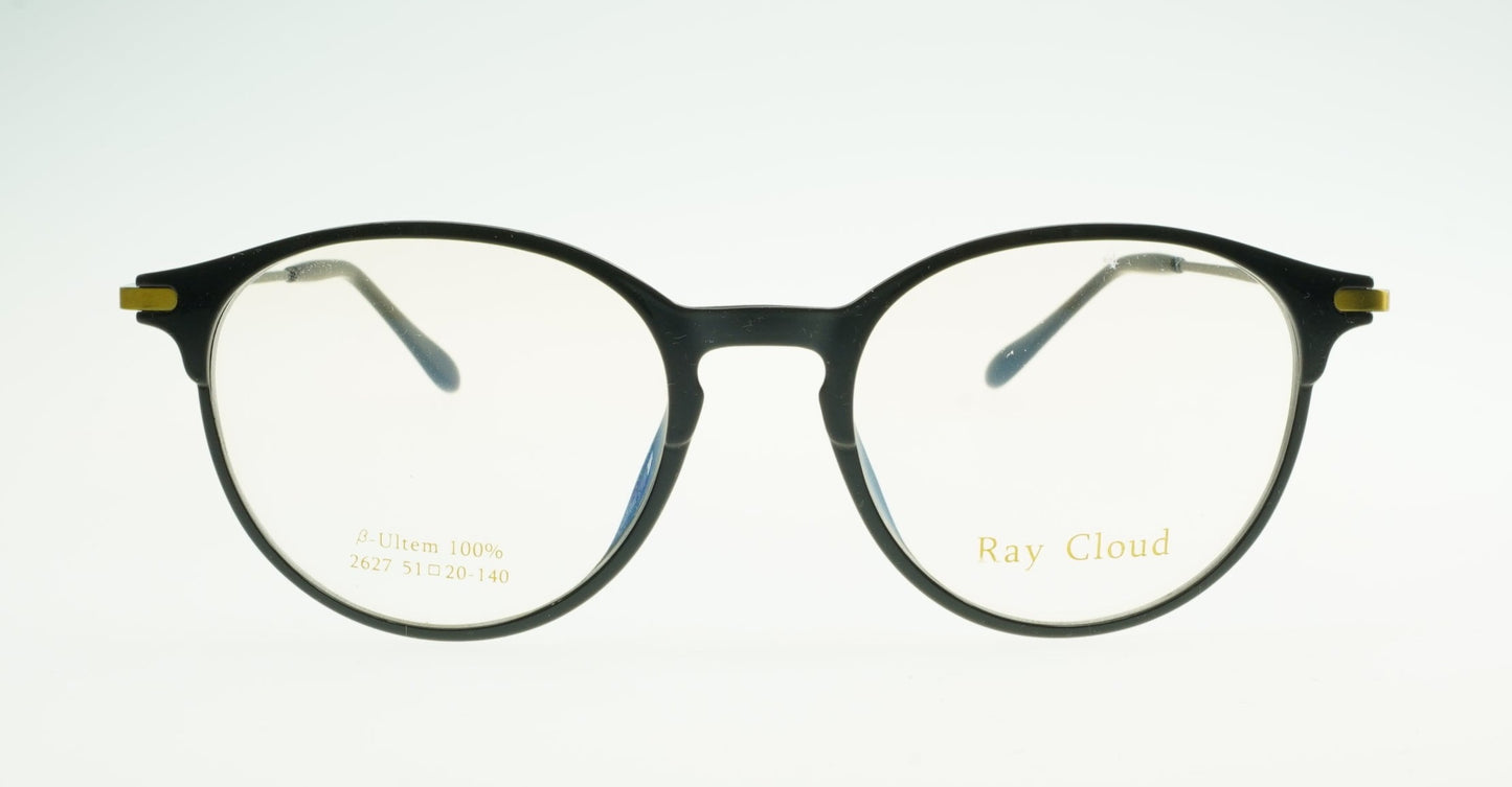 Ray Cloud 2627 color C1 black antique gold size 51mm、薄い非球面レンズ、ケース、クリーニングクロス付き、送料、税込み