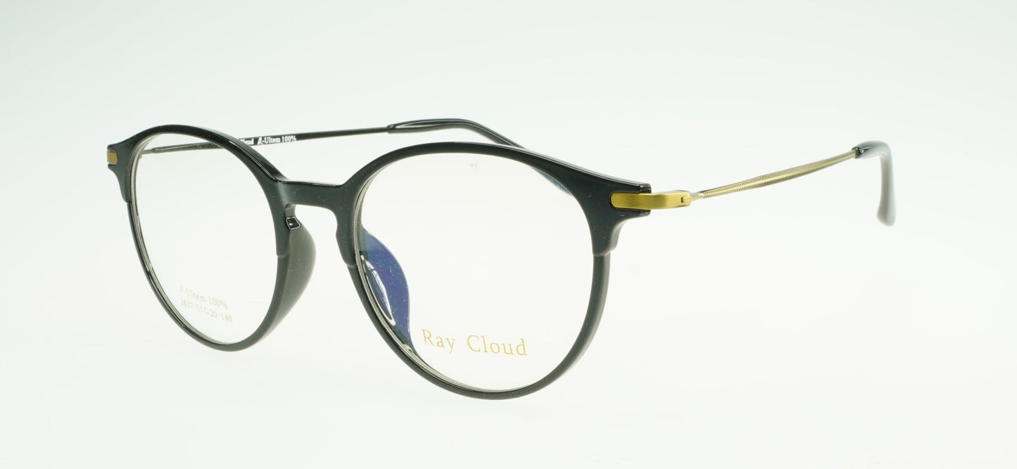 Ray Cloud 2627 color C1 black antique gold size 51mm、薄い非球面レンズ、ケース、クリーニングクロス付き、送料、税込み