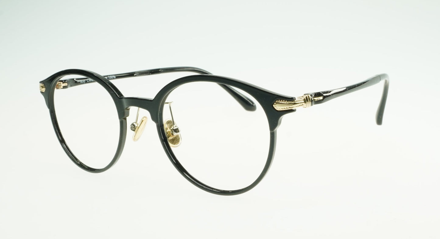 Ray Cloud 2629 color C1 black gold size 50mm、薄い非球面レンズ、ケース、クリーニングクロス付き、送料、税込み