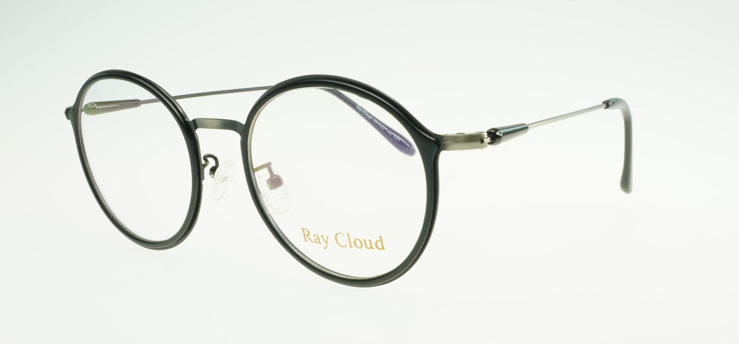 Ray Cloud 6908 color C1 black antique gold size 49mm、薄い非球面レンズ、ケース、クリーニングクロス付き、送料、税込み