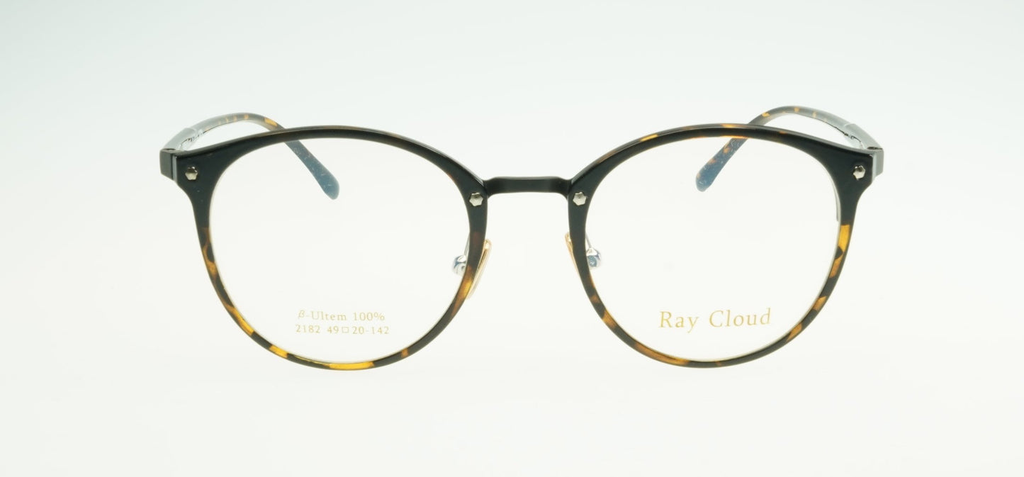 Ray Cloud 2182 C1 ブラック 49/超弾性樹脂 ベータウルテム 100% 使用 軽く超弾性でしなやか に顔に フィット/鼻パッドは クリングスタイプ で鼻に ジャストフィット/トラッドながらもスリムで理想のハイファッションフォルムに仕上げました。