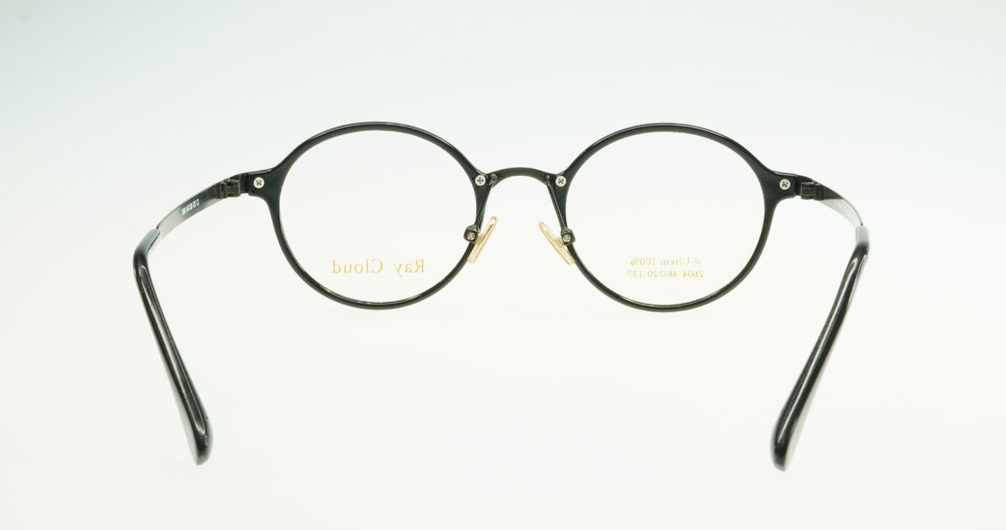 Ray Cloud 2604 color C1 black antique gold size 46mm、薄い非球面レンズ、ケース、クリーニングクロス付き、送料、税込み