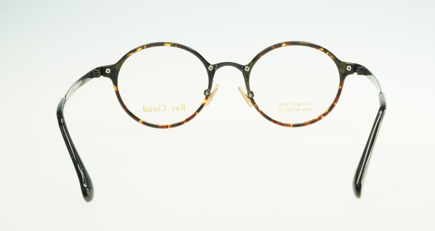 Ray Cloud 2604 color C2 demi-amber antique gold size 46mm、薄い非球面レンズ、ケース、クリーニングクロス付き、送料、税込み