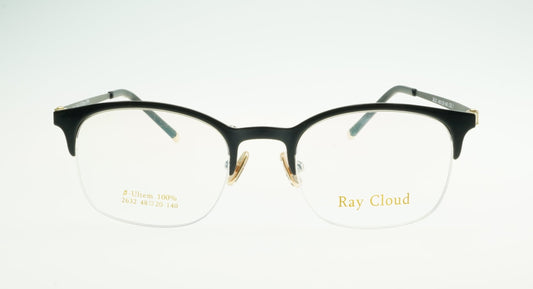 Ray Cloud 2632 color C1 black antique gold size 48mm、薄い非球面レンズ、ケース、クリーニングクロス付き、送料、税込み