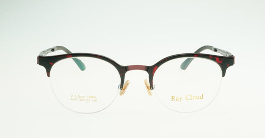 Ray Cloud 2637 color C4 demi-amber antique wine size 48mm、薄い非球面レンズ、ケース、クリーニングクロス付き、送料、税込み